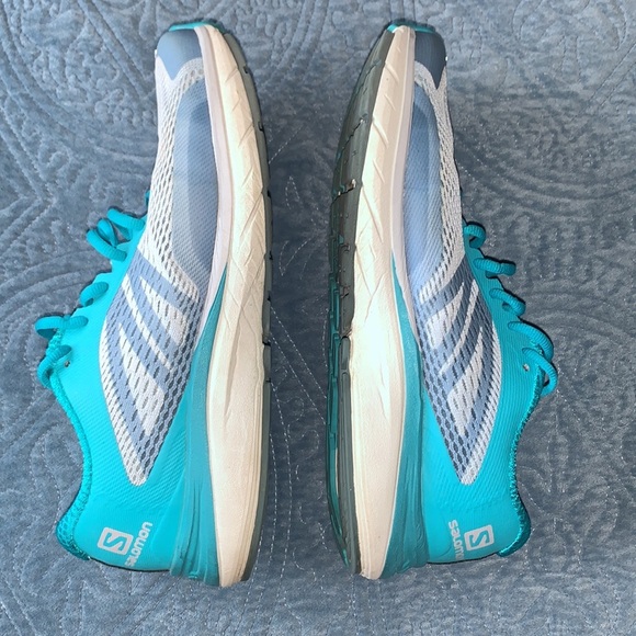 SALOMON Sonic RA Max 2 Sneaker Running Shoe Road Running Blue Lace Up Women 9.5 - Picture 9 of 11